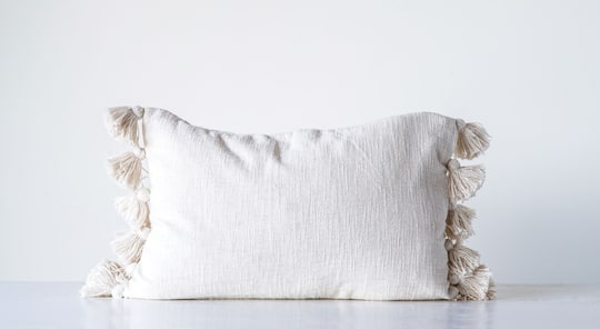 Hello Honey® Cotton Slub Lumbar Pillow with Tassels